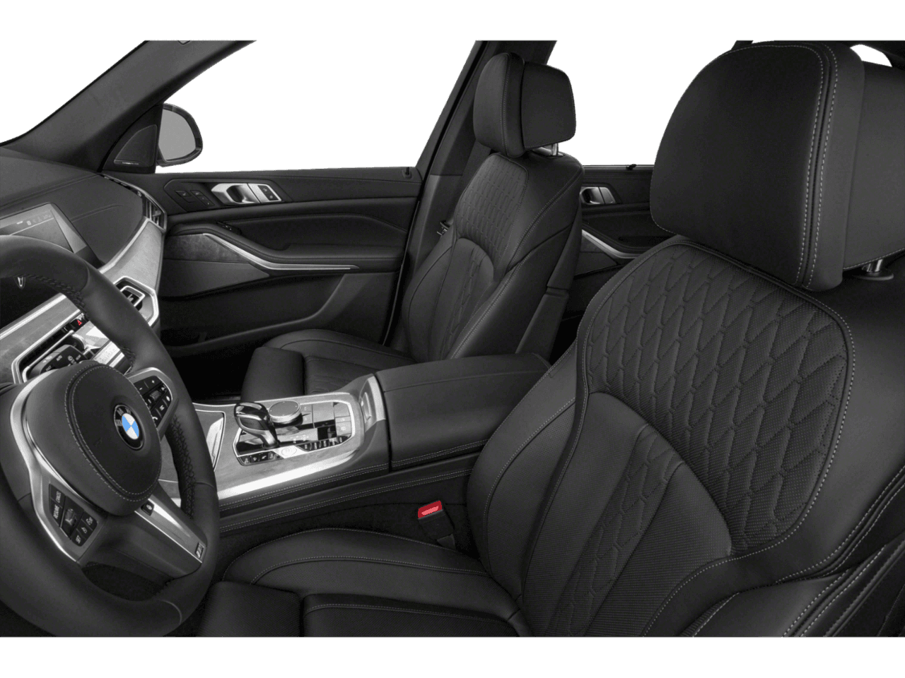 2020 BMW X5 M50i - Interior Driver's Side with Door Open, Front Seat Feature