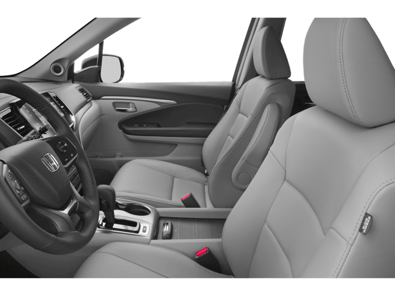 2020 Honda Pilot EX-L w/Navi & RES AWD - Interior Driver's Side with Door Open, Front Seat Feature