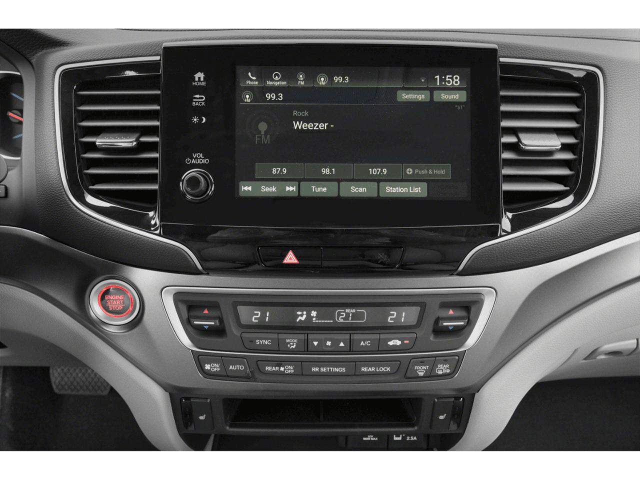 2020 Honda Pilot EX-L w/Navi & RES AWD - Interior Stereo System