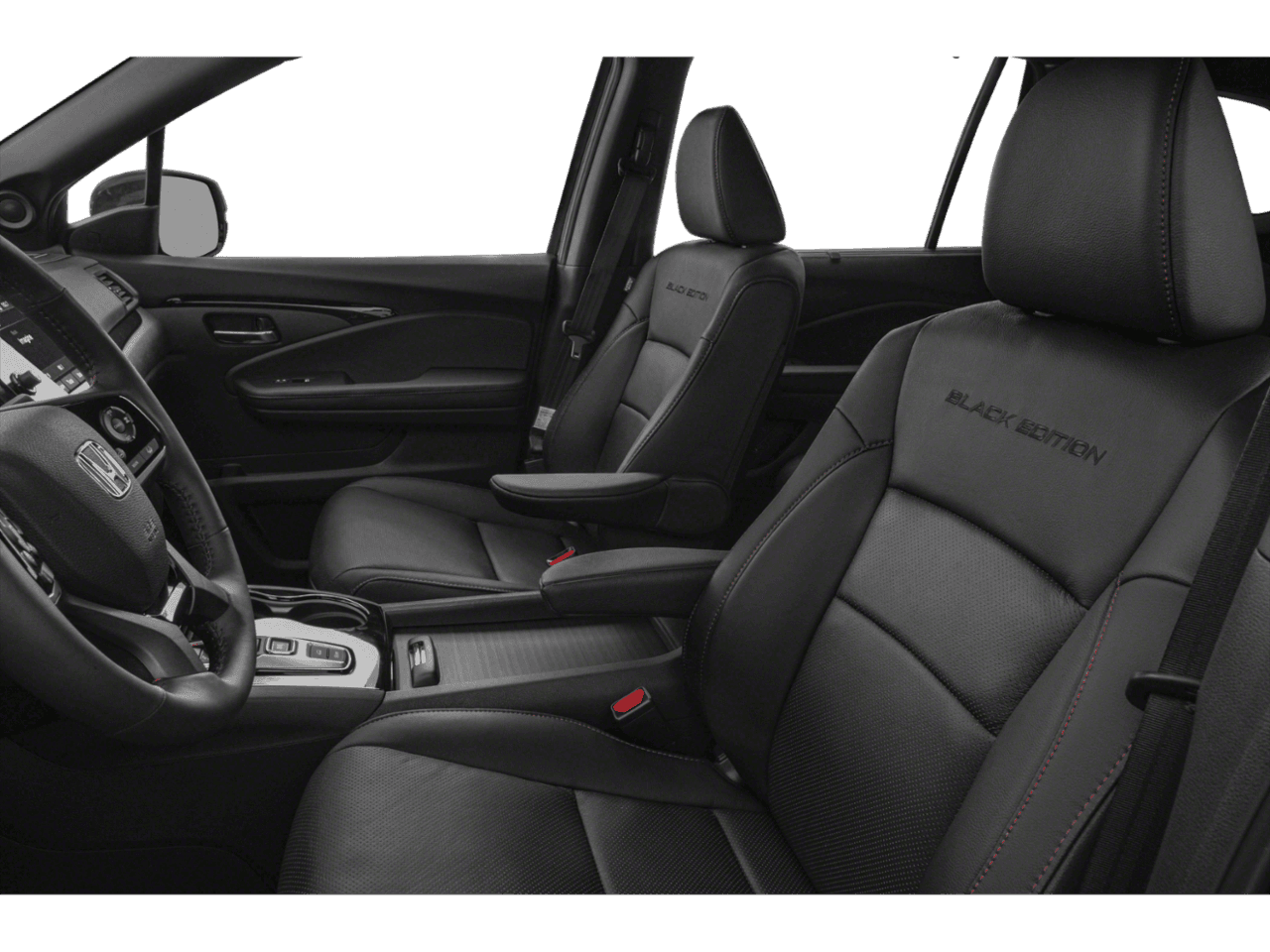 2020 Honda Pilot Black Edition AWD - Interior Driver's Side with Door Open, Front Seat Feature
