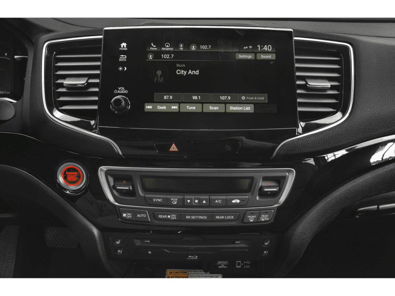 2020 Honda Pilot Black Edition AWD - Interior Stereo System