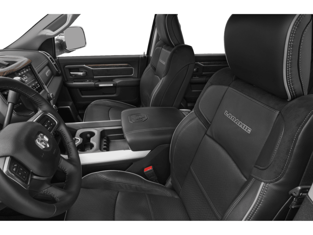 2020 Ram 2500 Laramie - Interior Driver's Side with Door Open, Front Seat Feature