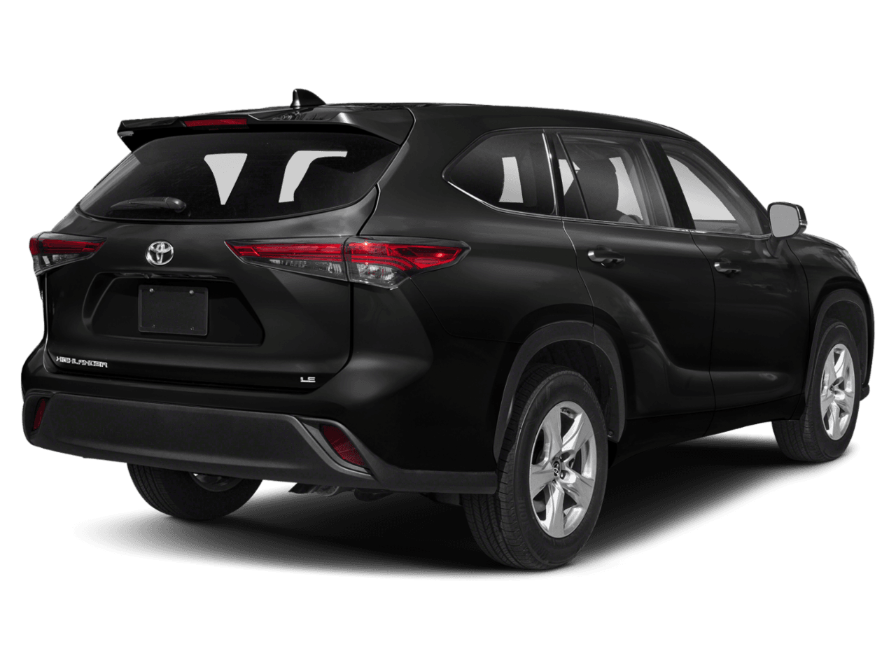 2020 Toyota Highlander LE - Rear 3/4, facing to the right