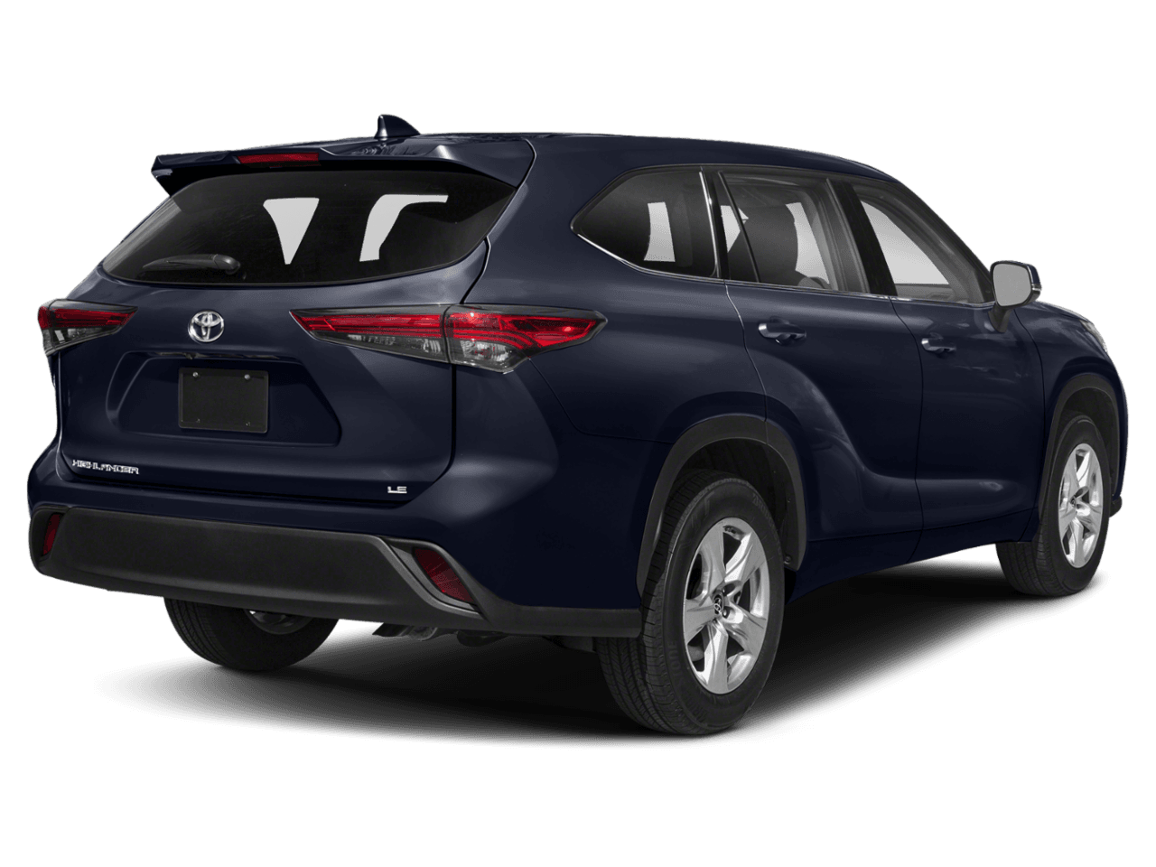 2020 Toyota Highlander LE - Rear 3/4, facing to the right