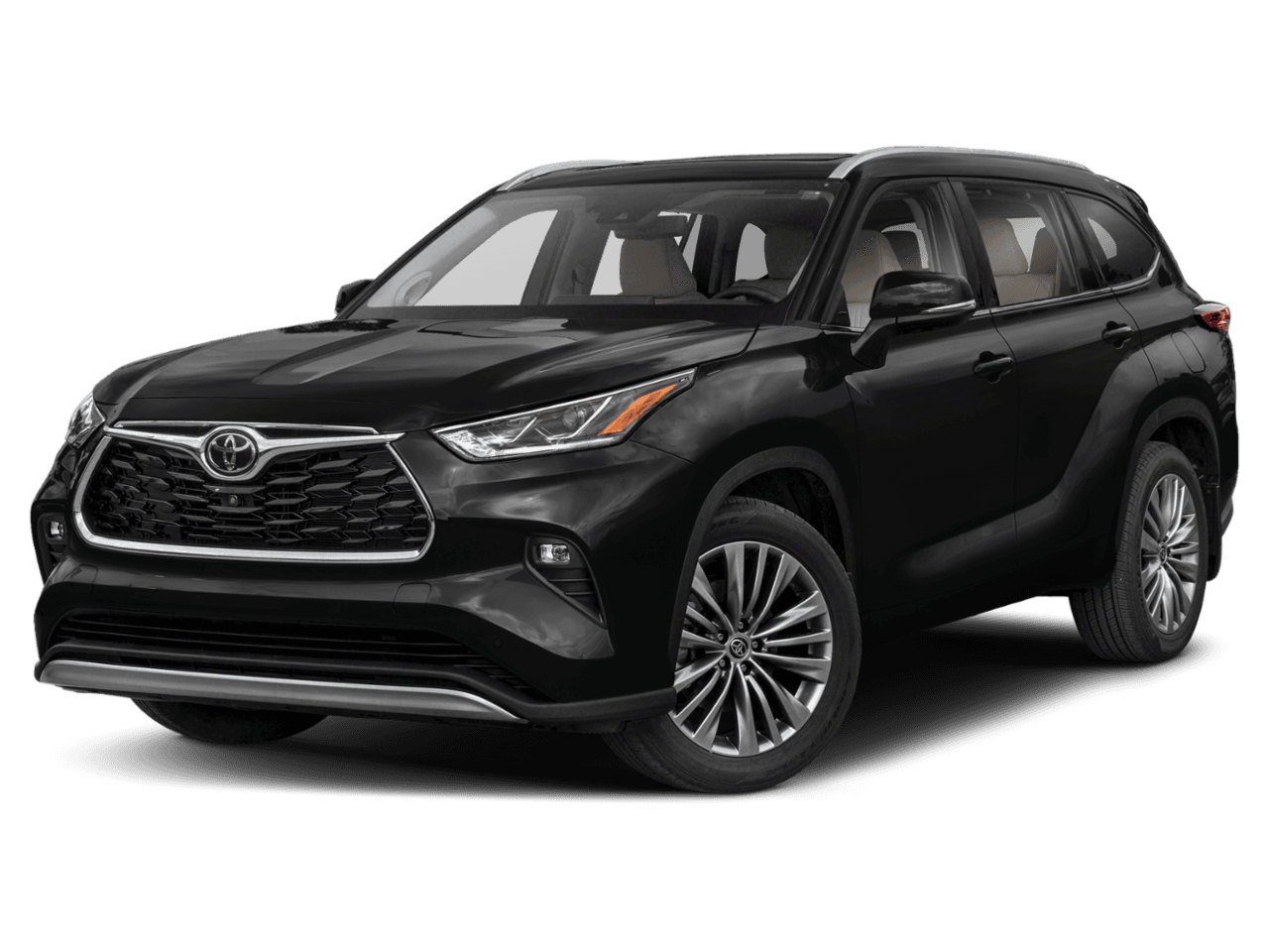 2020 Toyota Highlander Platinum - Front 3/4, facing to the left