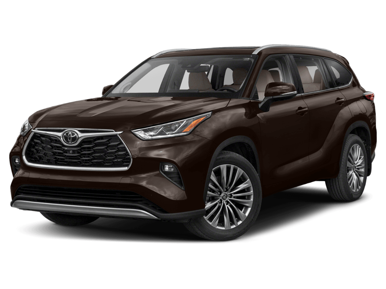 2020 Toyota Highlander Platinum - Front 3/4, facing to the left