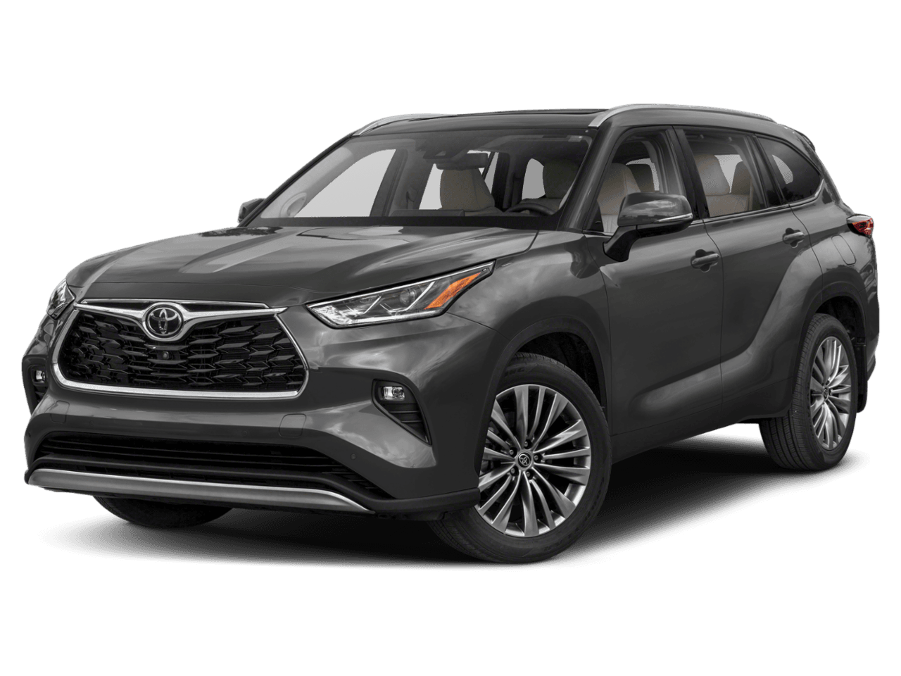 2020 Toyota Highlander Platinum - Front 3/4, facing to the left