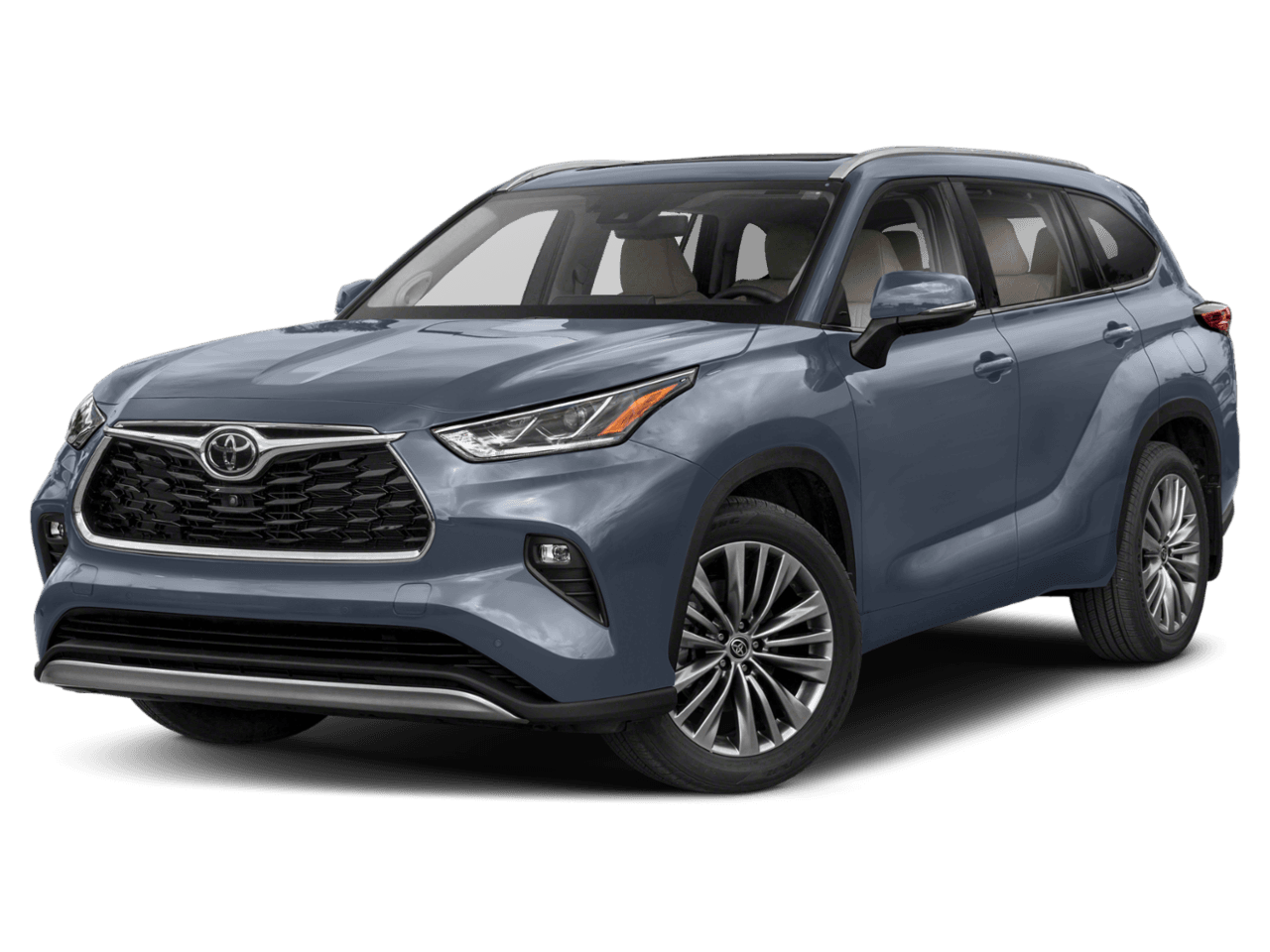 2020 Toyota Highlander Platinum - Front 3/4, facing to the left