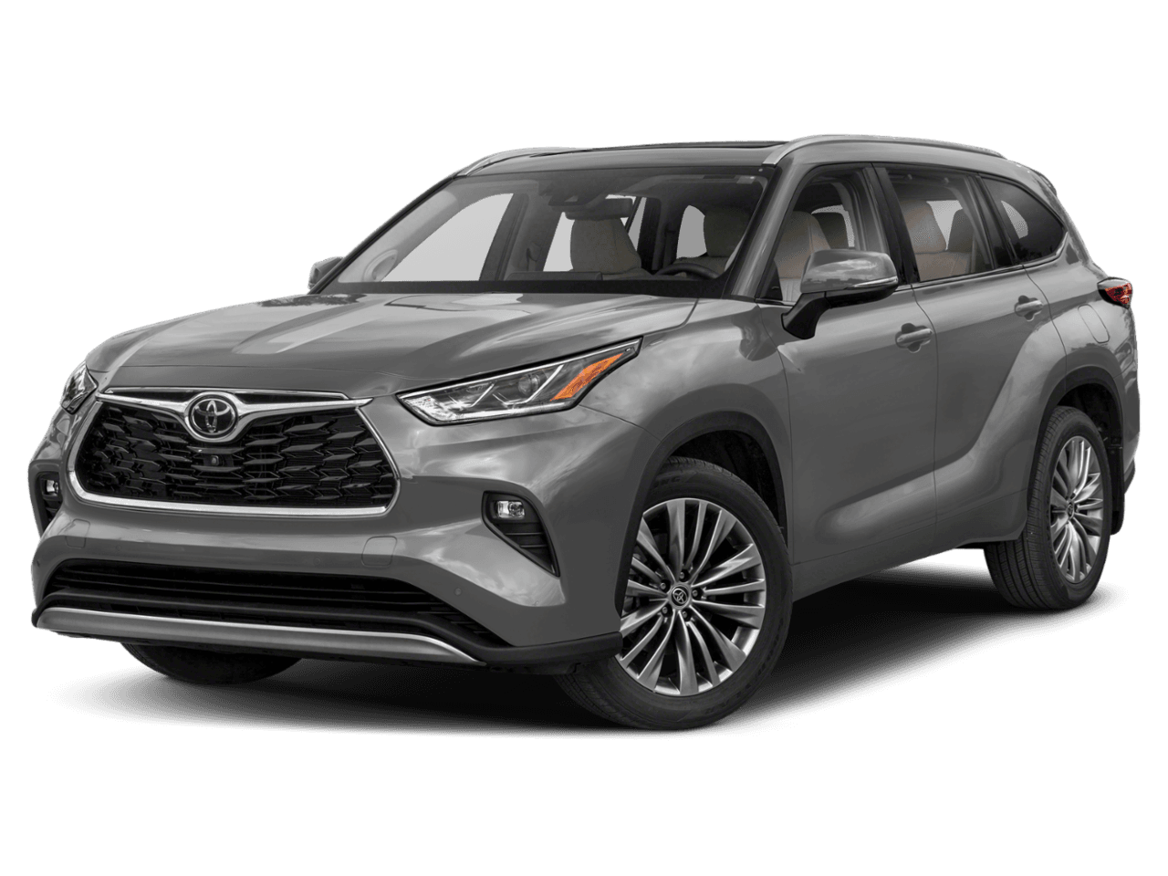 2020 Toyota Highlander Platinum - Front 3/4, facing to the left