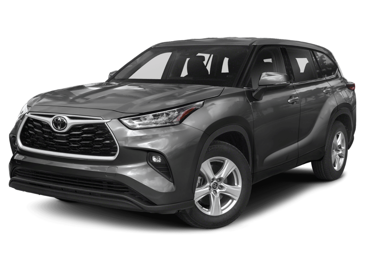 2020 Toyota Highlander LE - Front 3/4, facing to the left
