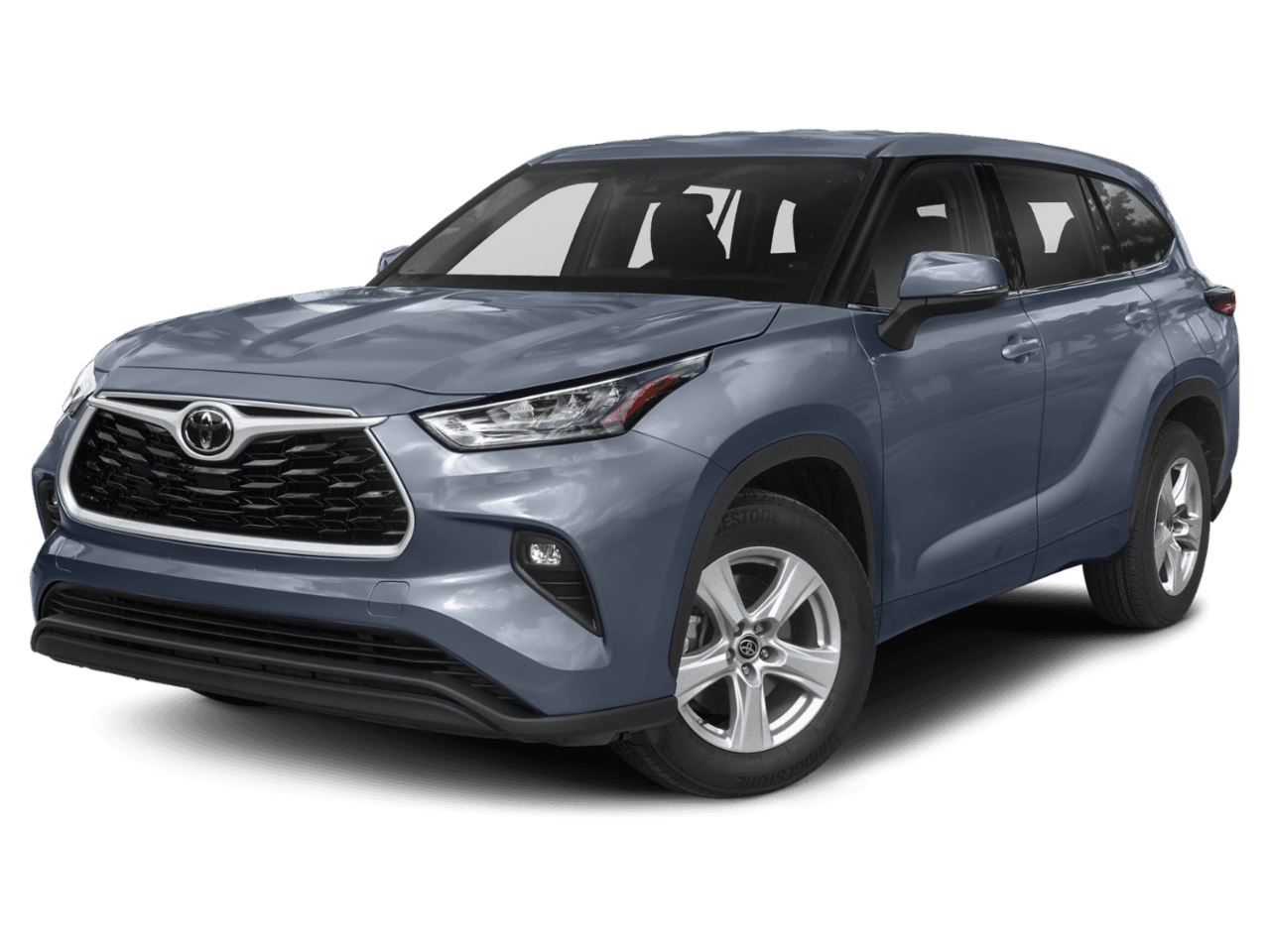 2020 Toyota Highlander LE - Front 3/4, facing to the left