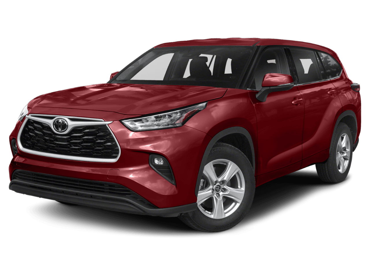 2020 Toyota Highlander LE - Front 3/4, facing to the left