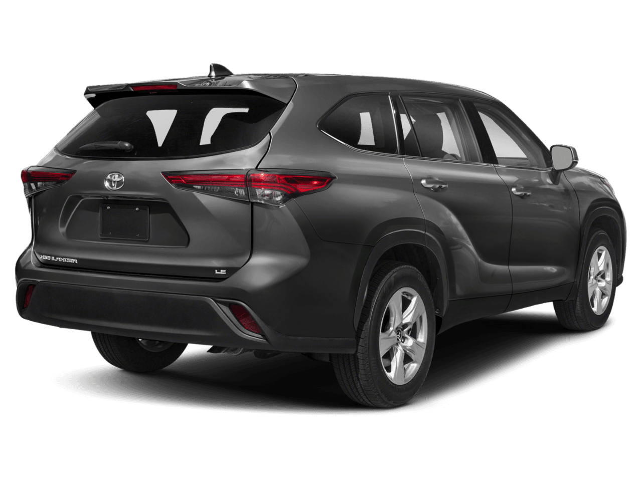 2020 Toyota Highlander LE - Rear 3/4, facing to the right
