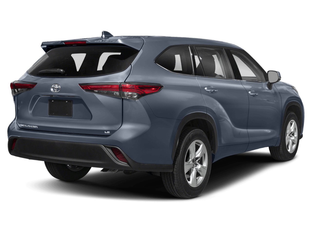 2020 Toyota Highlander LE - Rear 3/4, facing to the right