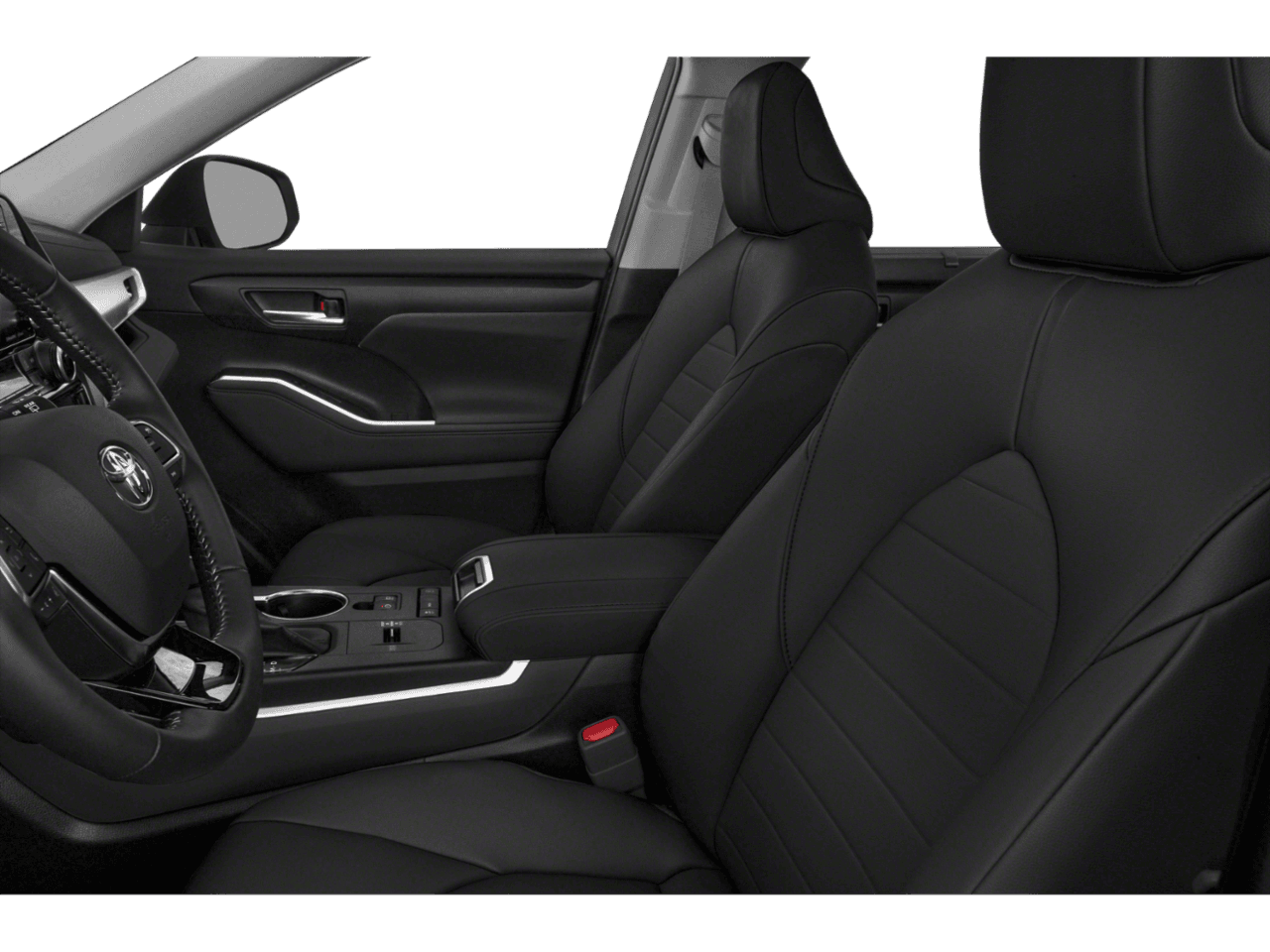 2020 Toyota Highlander XLE - Interior Driver's Side with Door Open, Front Seat Feature