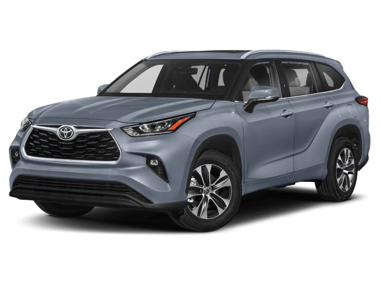 2020 Toyota Highlander XLE - Front 3/4, facing to the left