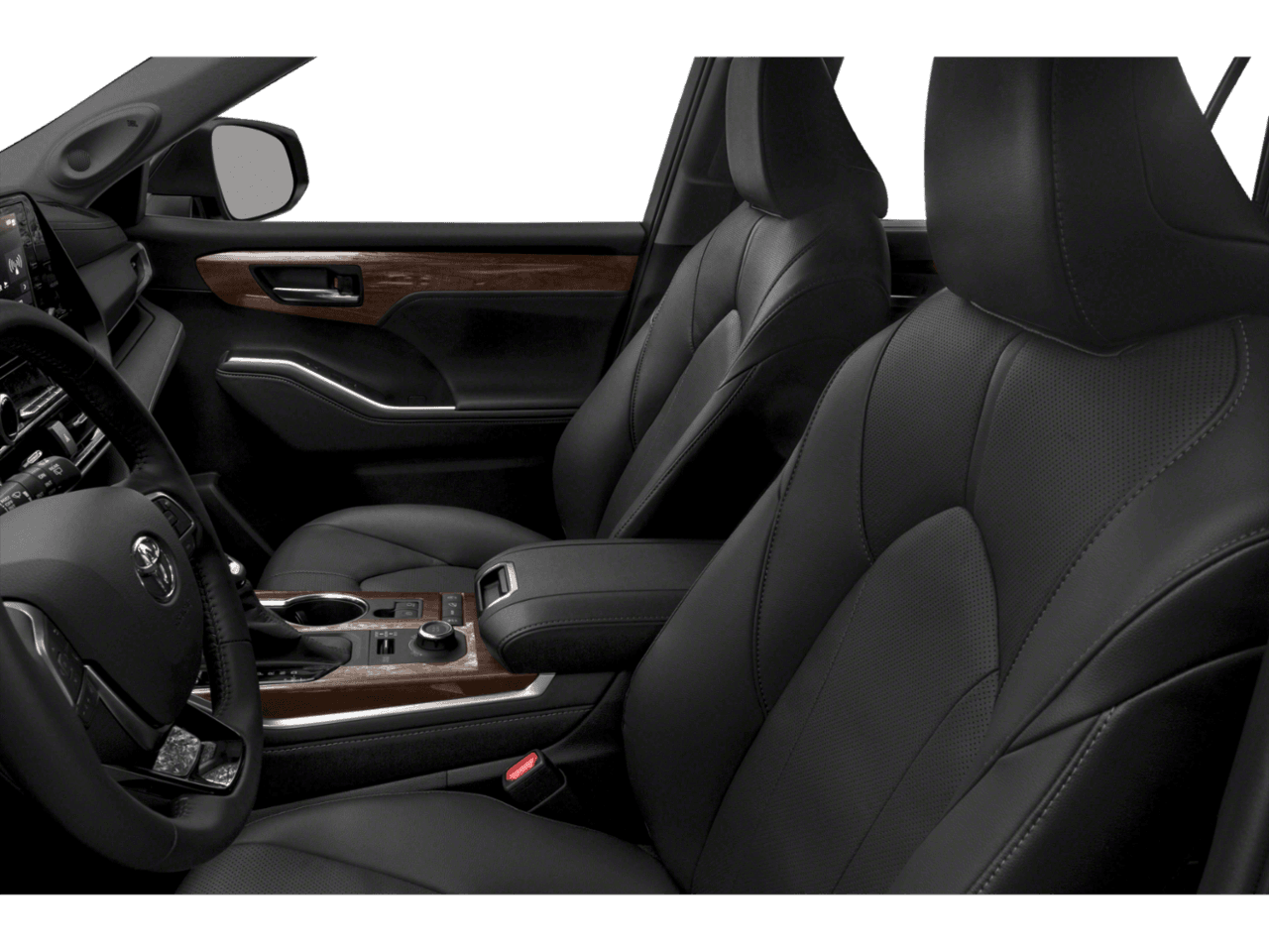 2020 Toyota Highlander Limited - Interior Driver's Side with Door Open, Front Seat Feature