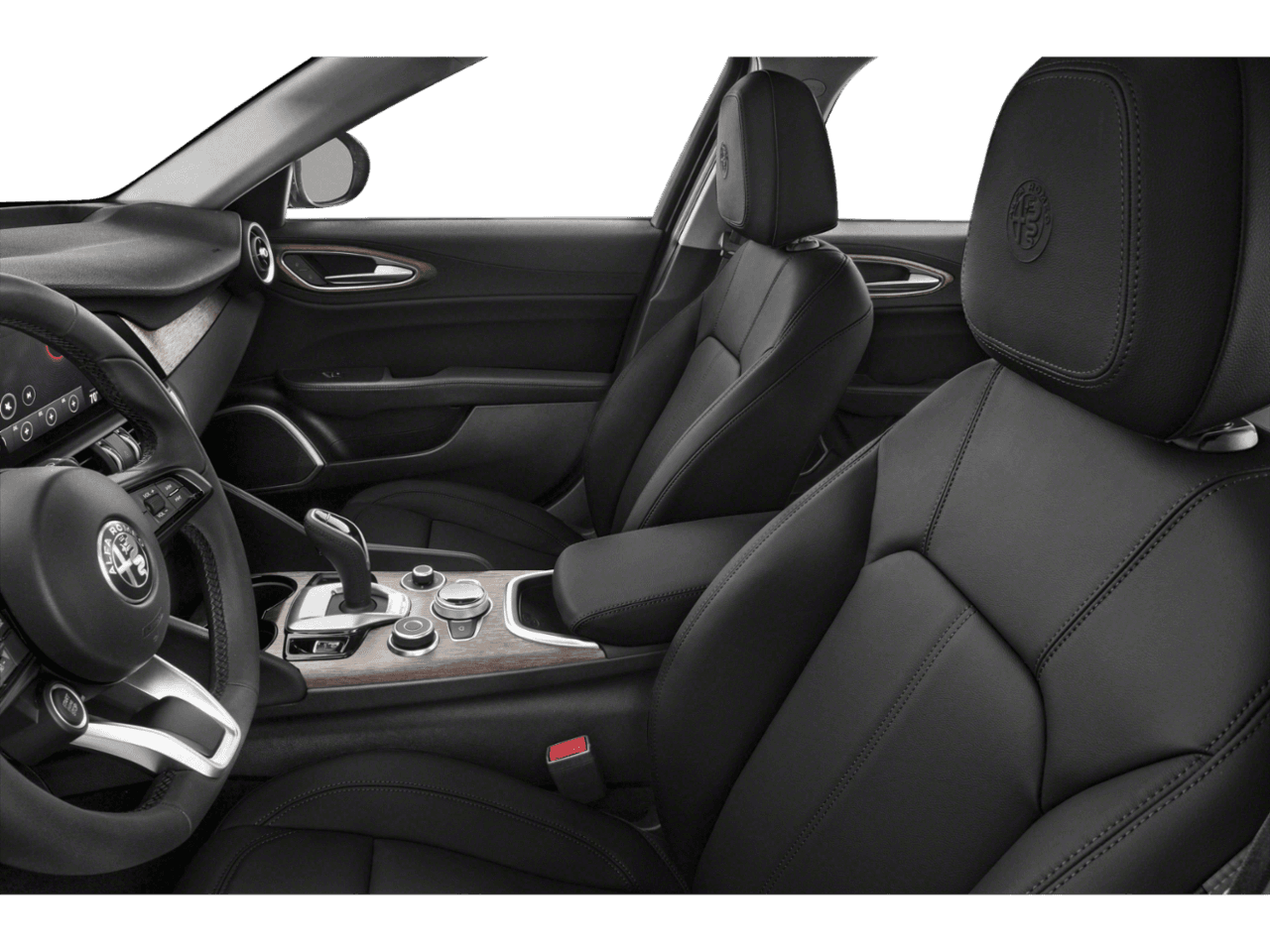 2020 Alfa Romeo Giulia Ti Sport - Interior Driver's Side with Door Open, Front Seat Feature