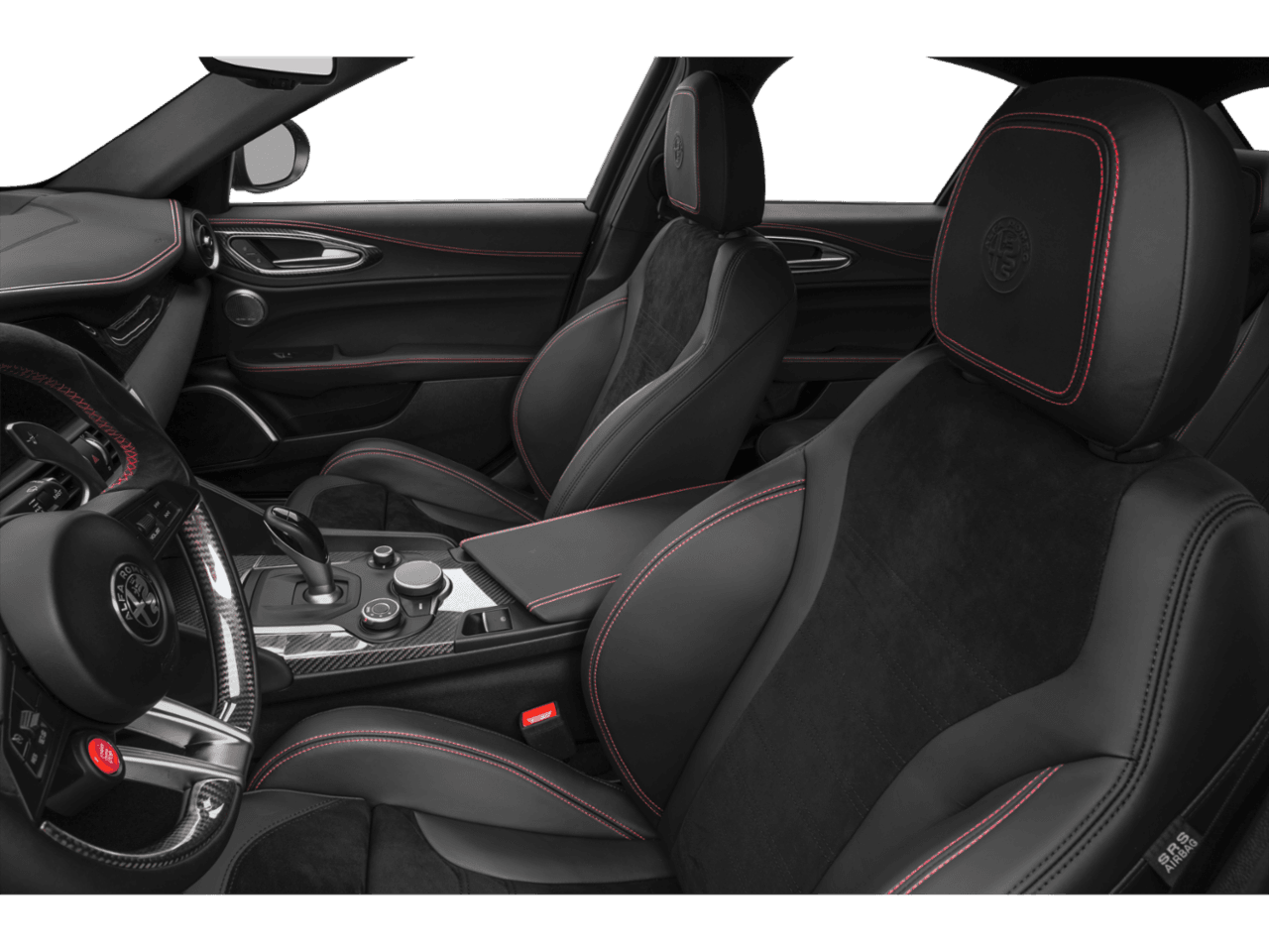 2020 Alfa Romeo Giulia Quadrifoglio - Interior Driver's Side with Door Open, Front Seat Feature