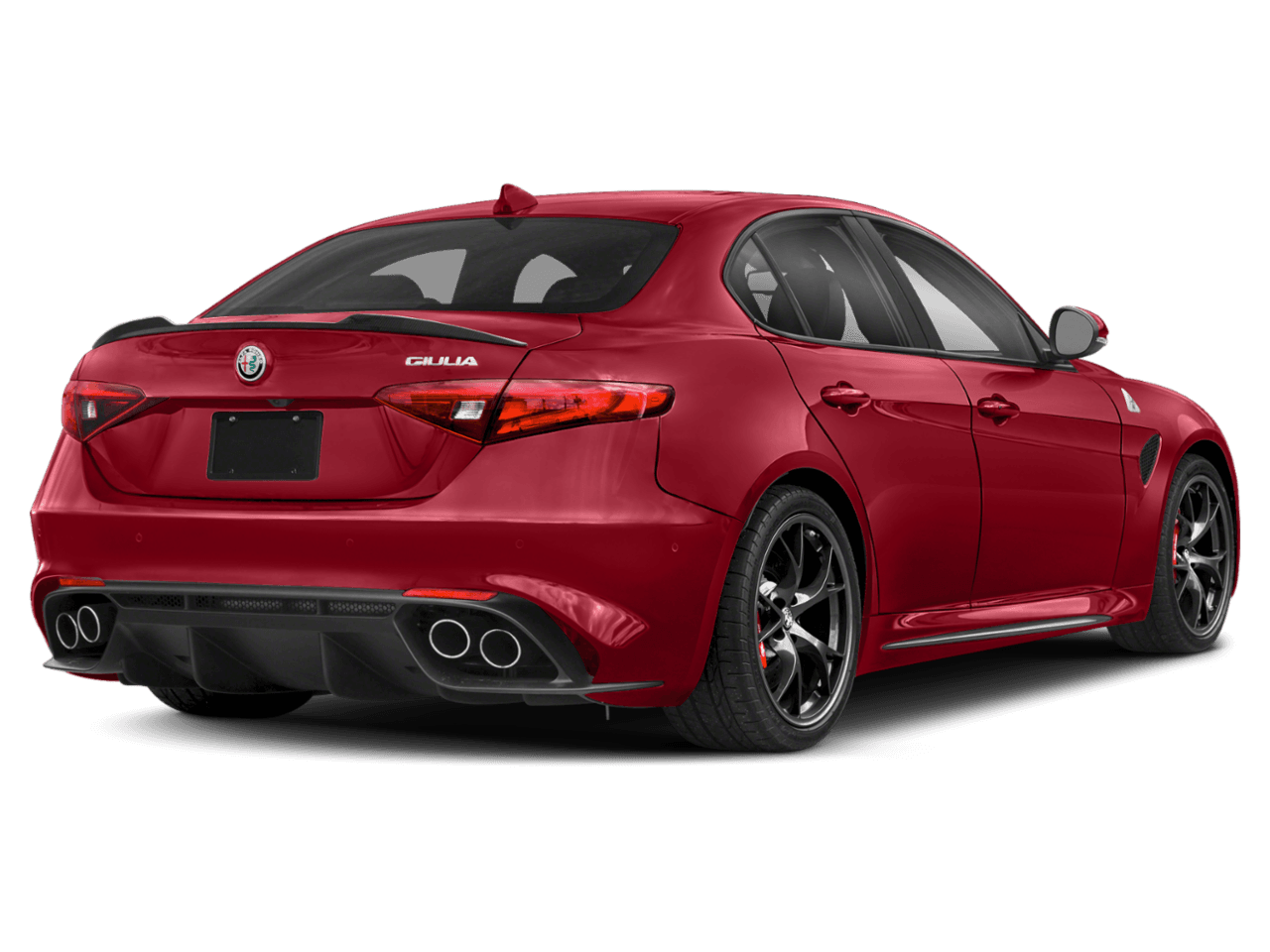 2020 Alfa Romeo Giulia Quadrifoglio - Rear 3/4, facing to the right