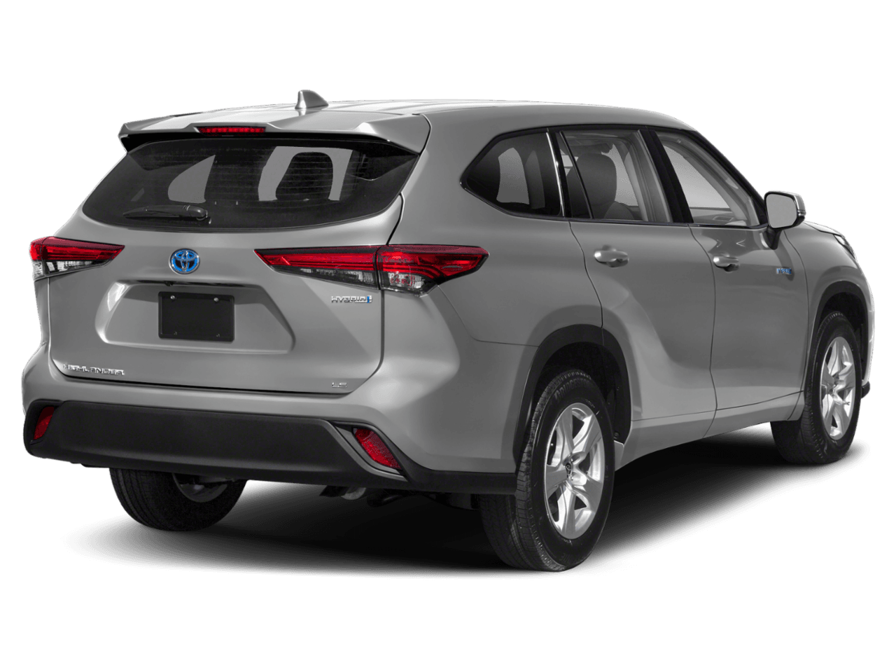 2020 Toyota Highlander Hybrid LE - Rear 3/4, facing to the right