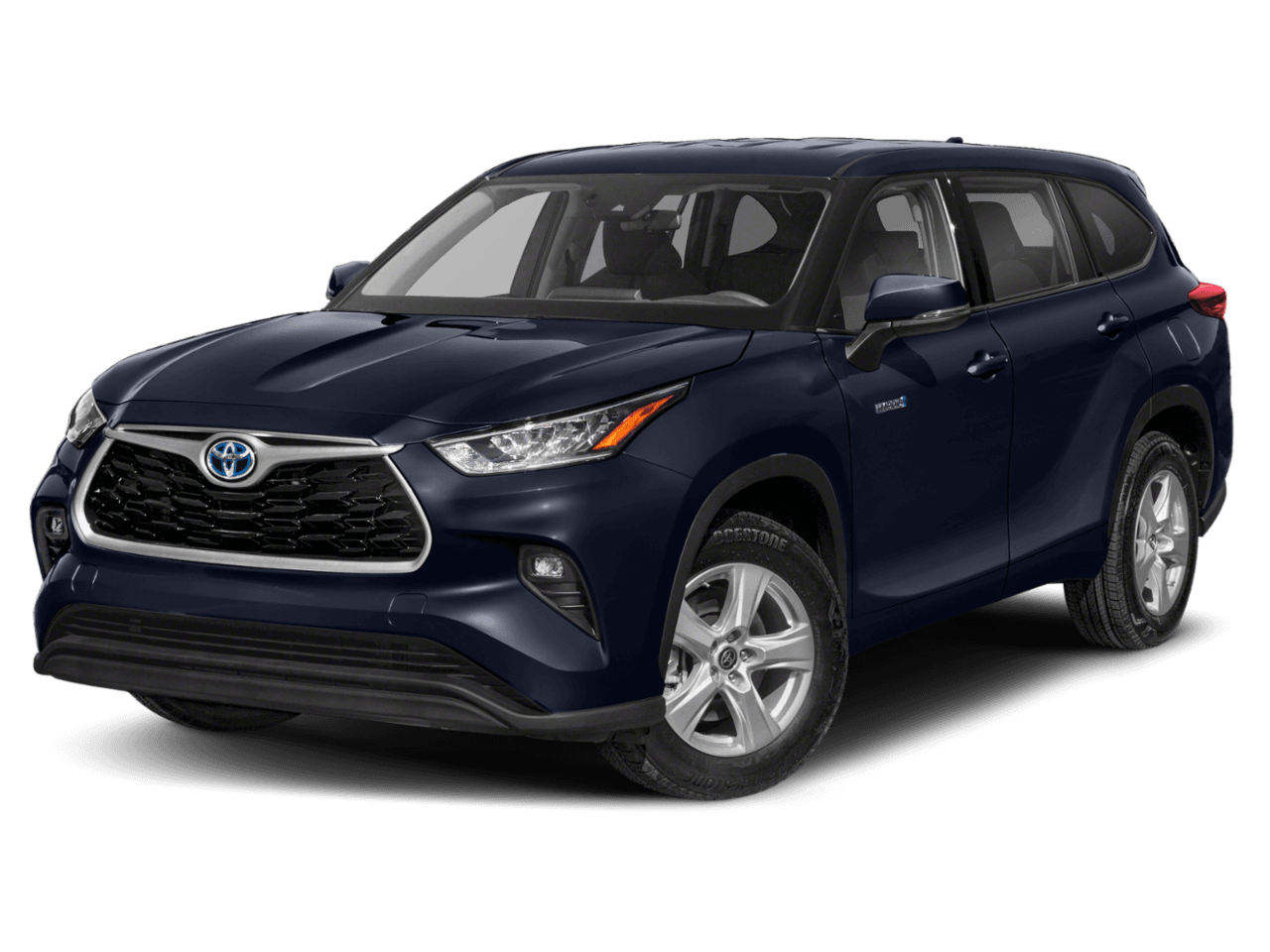 2020 Toyota Highlander Hybrid XLE - Front 3/4, facing to the left