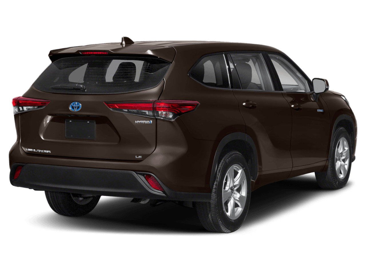 2020 Toyota Highlander Hybrid XLE - Rear 3/4, facing to the right