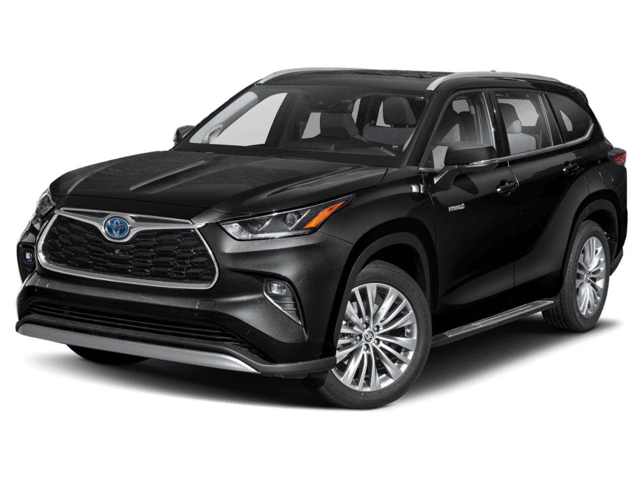 2020 Toyota Highlander Hybrid Platinum - Front 3/4, facing to the left