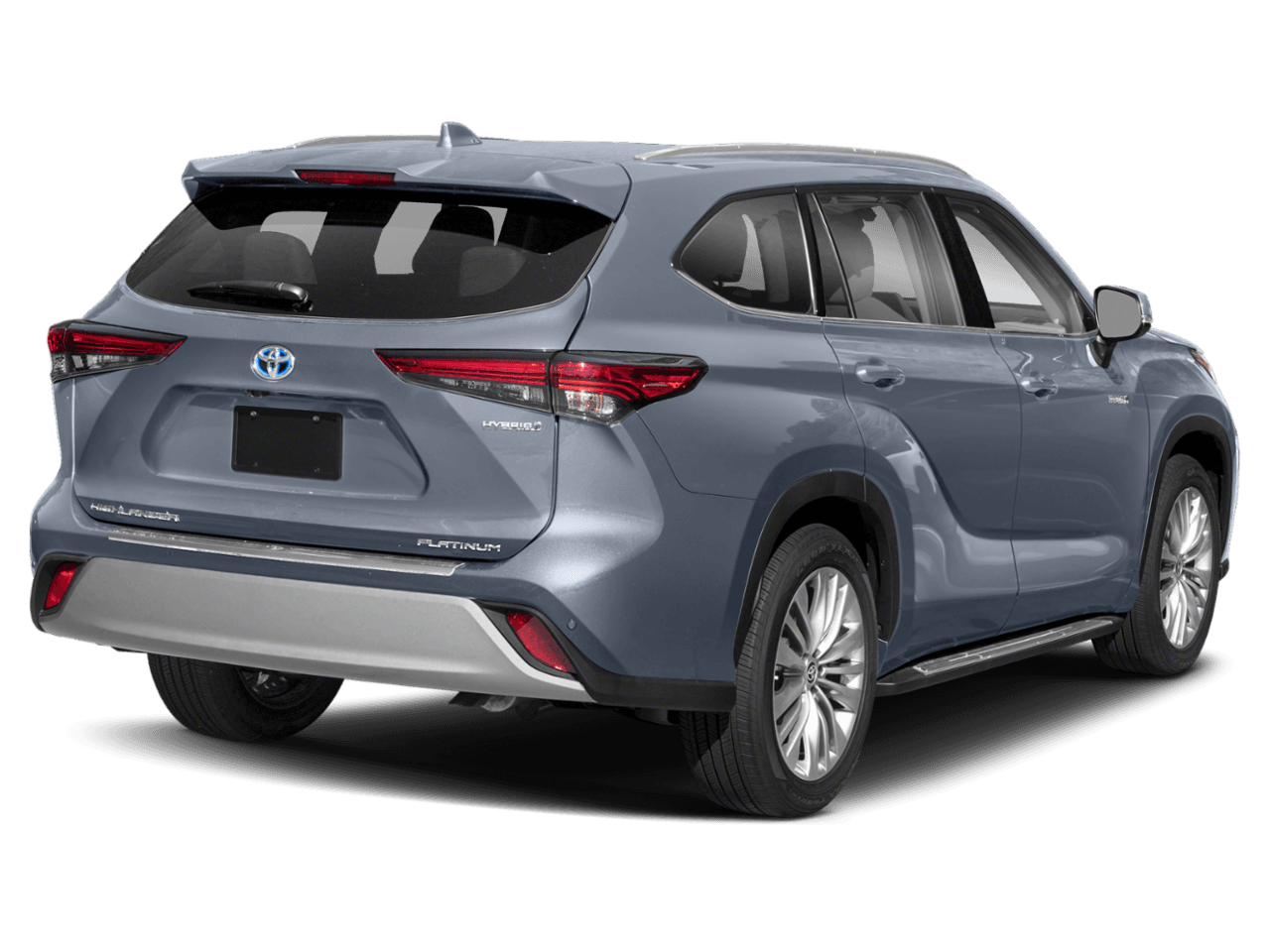 2020 Toyota Highlander Hybrid Platinum - Rear 3/4, facing to the right