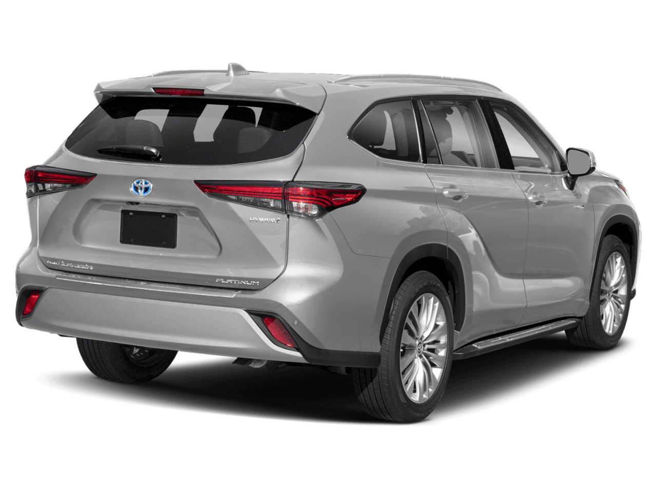 2020 Toyota Highlander Hybrid Platinum - Rear 3/4, facing to the right