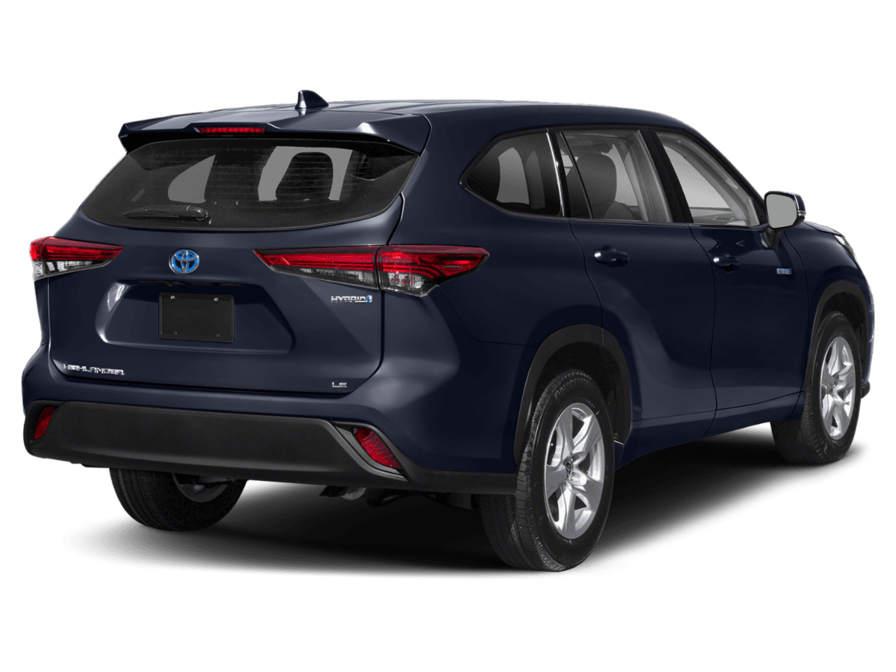 2020 Toyota Highlander Hybrid LE - Rear 3/4, facing to the right