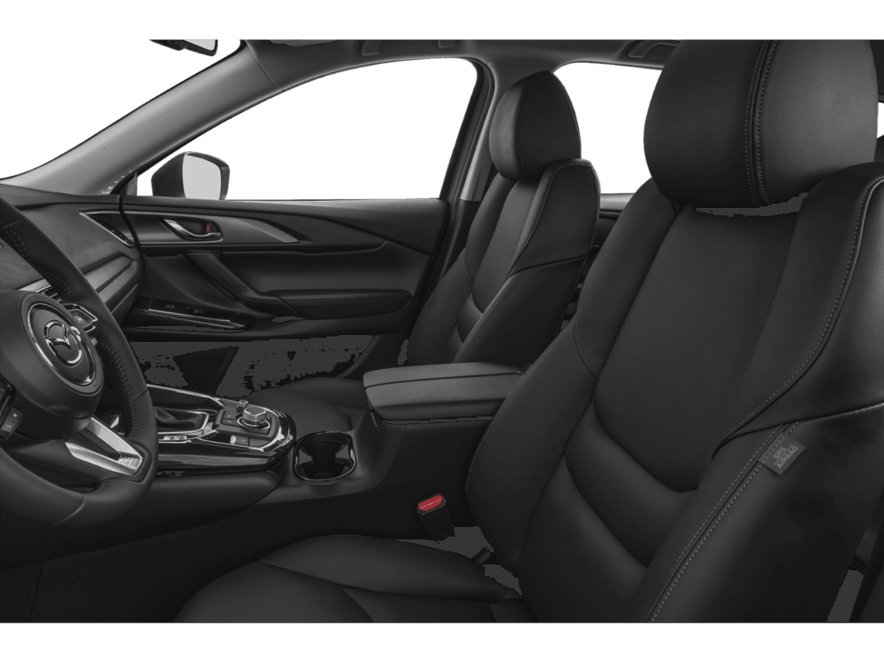 2020 Mazda CX-9 Signature - Interior Driver's Side with Door Open, Front Seat Feature