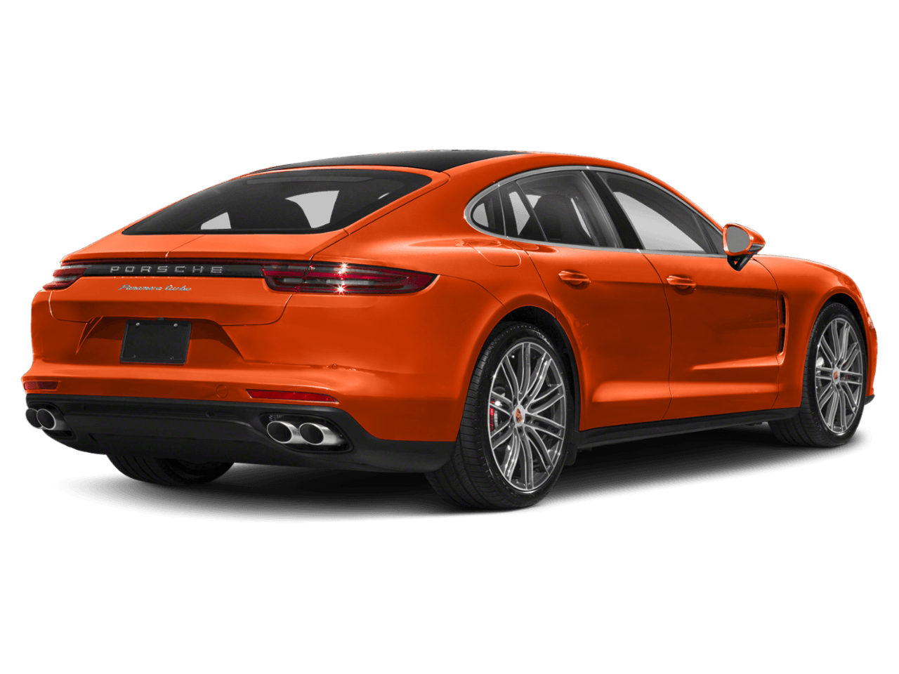 2020 Porsche Panamera Turbo - Rear 3/4, facing to the right