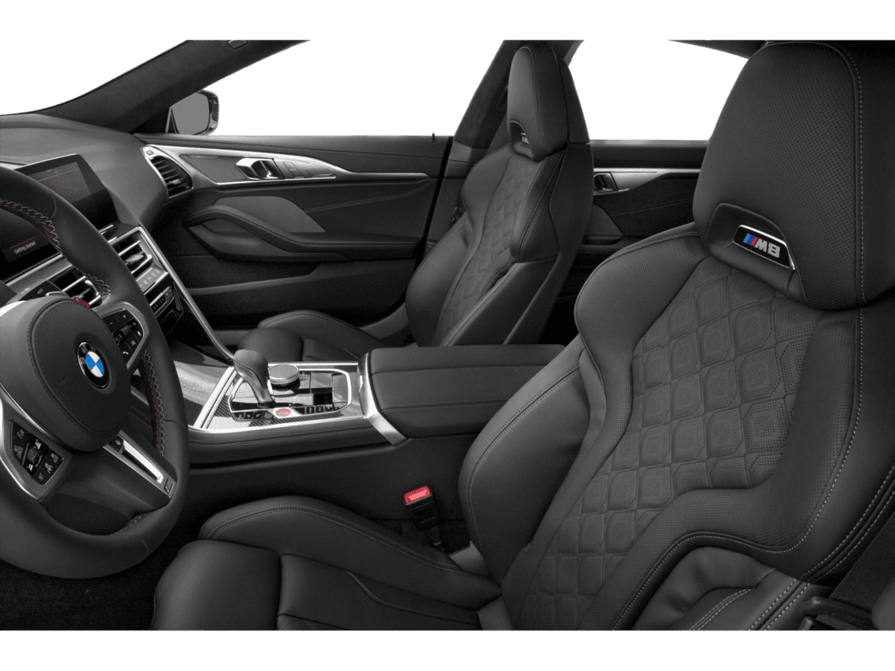 2020 BMW M8  - Interior Driver's Side with Door Open, Front Seat Feature