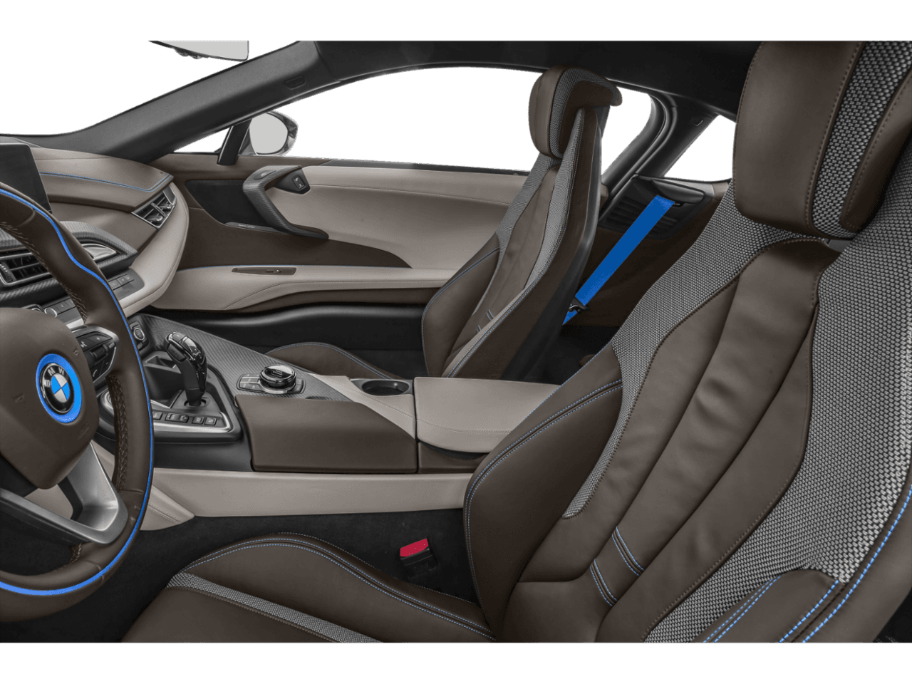 2020 BMW i8  - Interior Driver's Side with Door Open, Front Seat Feature