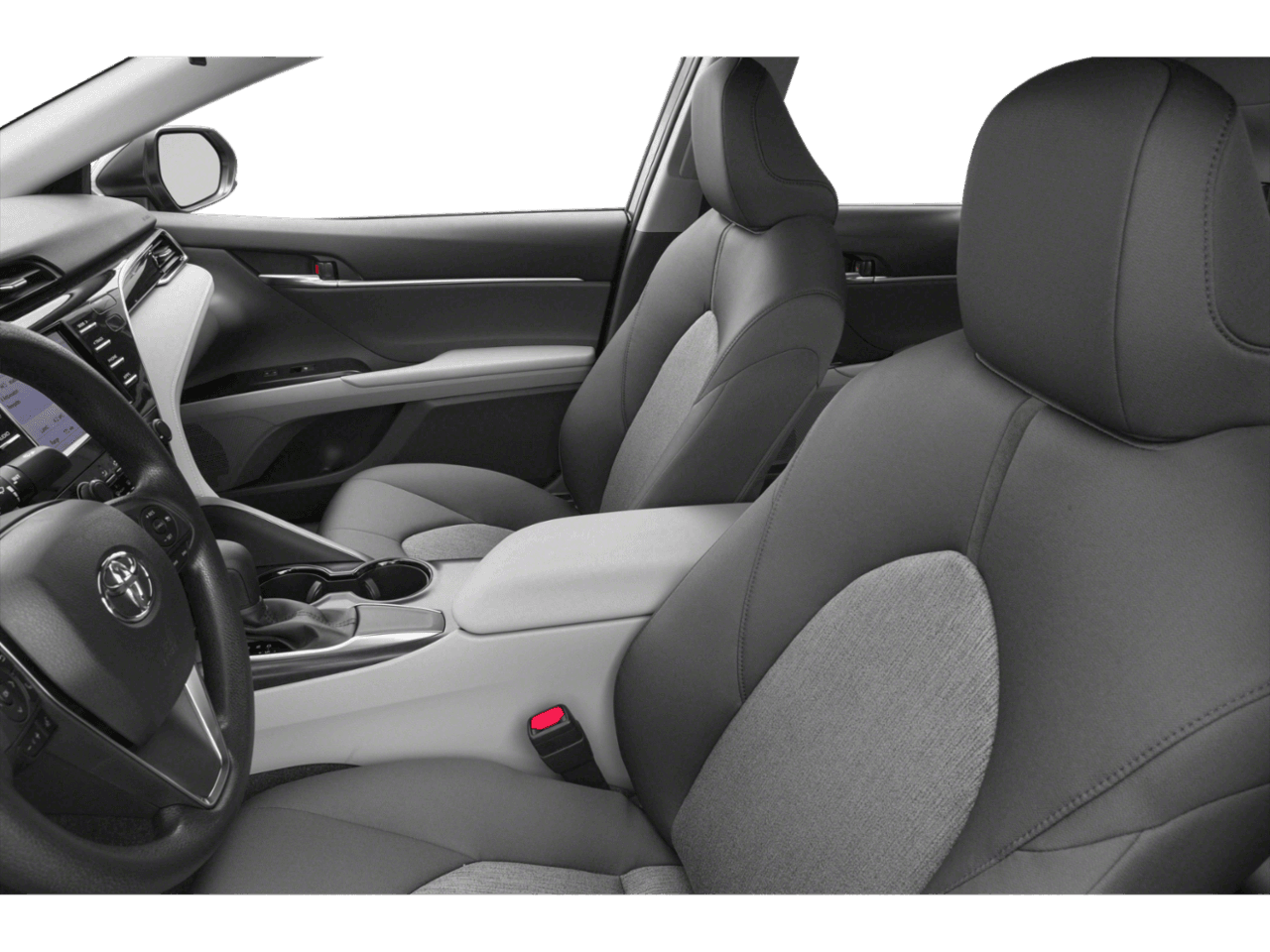 2020 Toyota Camry LE - Interior Driver's Side with Door Open, Front Seat Feature