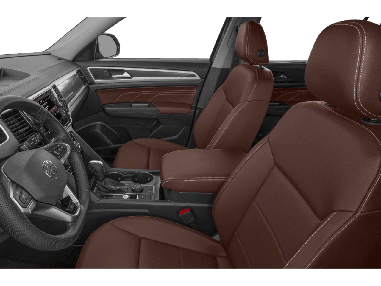 2021 Volkswagen Atlas 3.6L V6 SEL R-Line - Interior Driver's Side with Door Open, Front Seat Feature