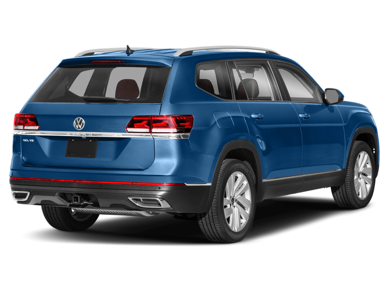 2021 Volkswagen Atlas 3.6L V6 SEL Premium - Rear 3/4, facing to the right