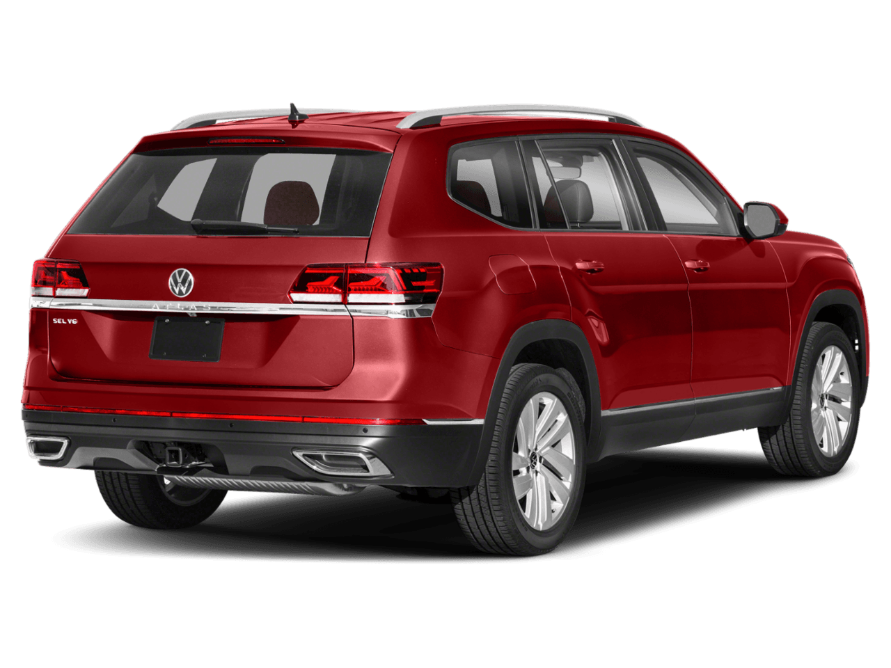 2021 Volkswagen Atlas 3.6L V6 SEL Premium - Rear 3/4, facing to the right