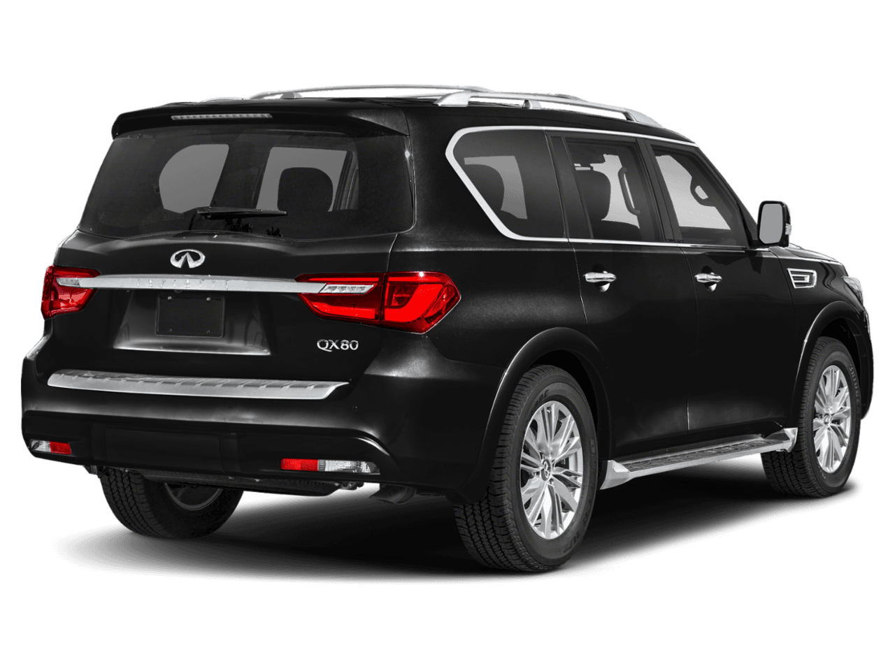 2021 INFINITI QX80 LUXE - Rear 3/4, facing to the right