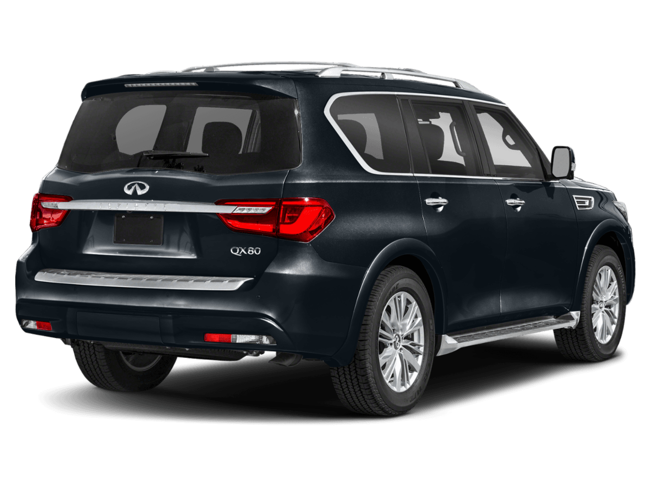 2021 INFINITI QX80 LUXE - Rear 3/4, facing to the right
