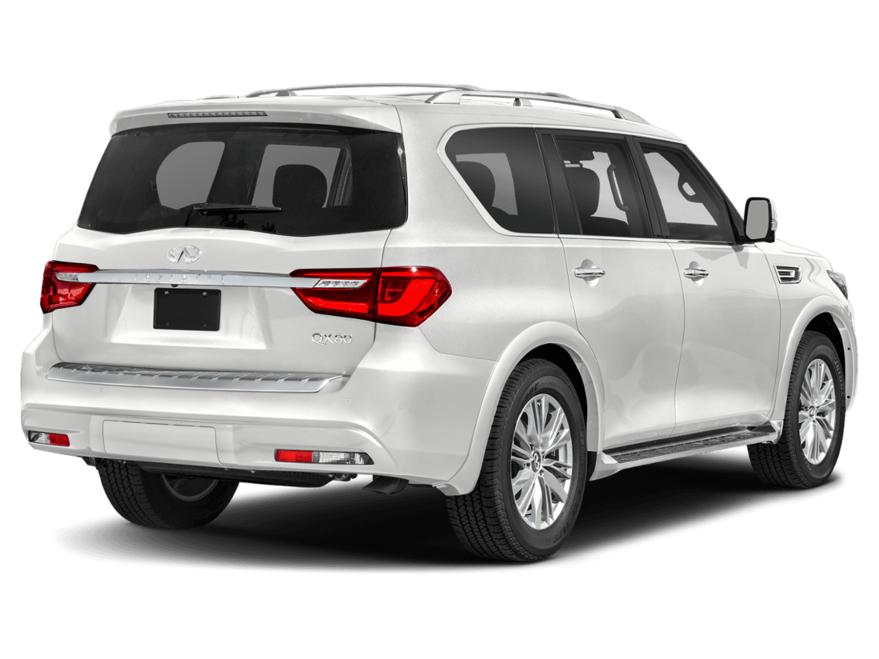 2021 INFINITI QX80 LUXE - Rear 3/4, facing to the right