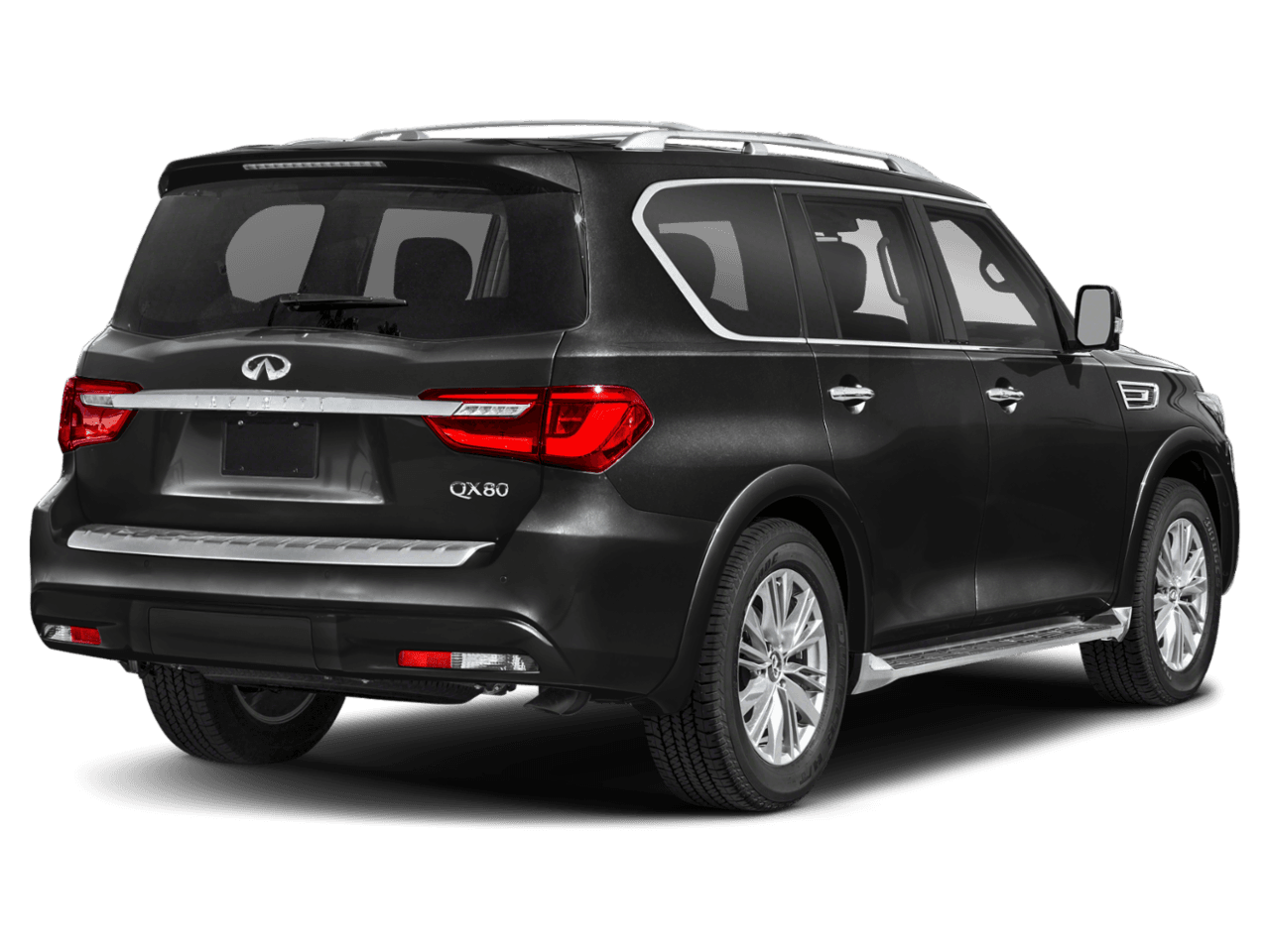 2021 INFINITI QX80 LUXE - Rear 3/4, facing to the right