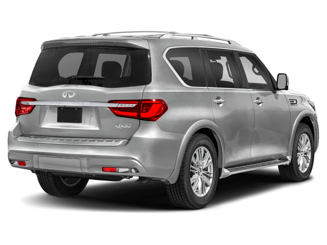 2021 INFINITI QX80 LUXE - Rear 3/4, facing to the right