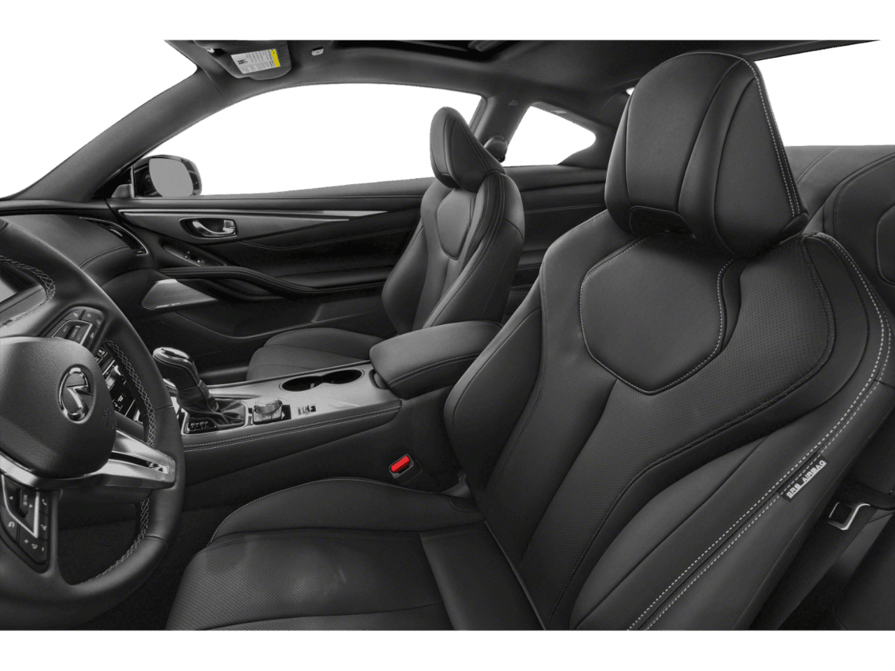 2021 INFINITI Q60 3.0t LUXE - Interior Driver's Side with Door Open, Front Seat Feature