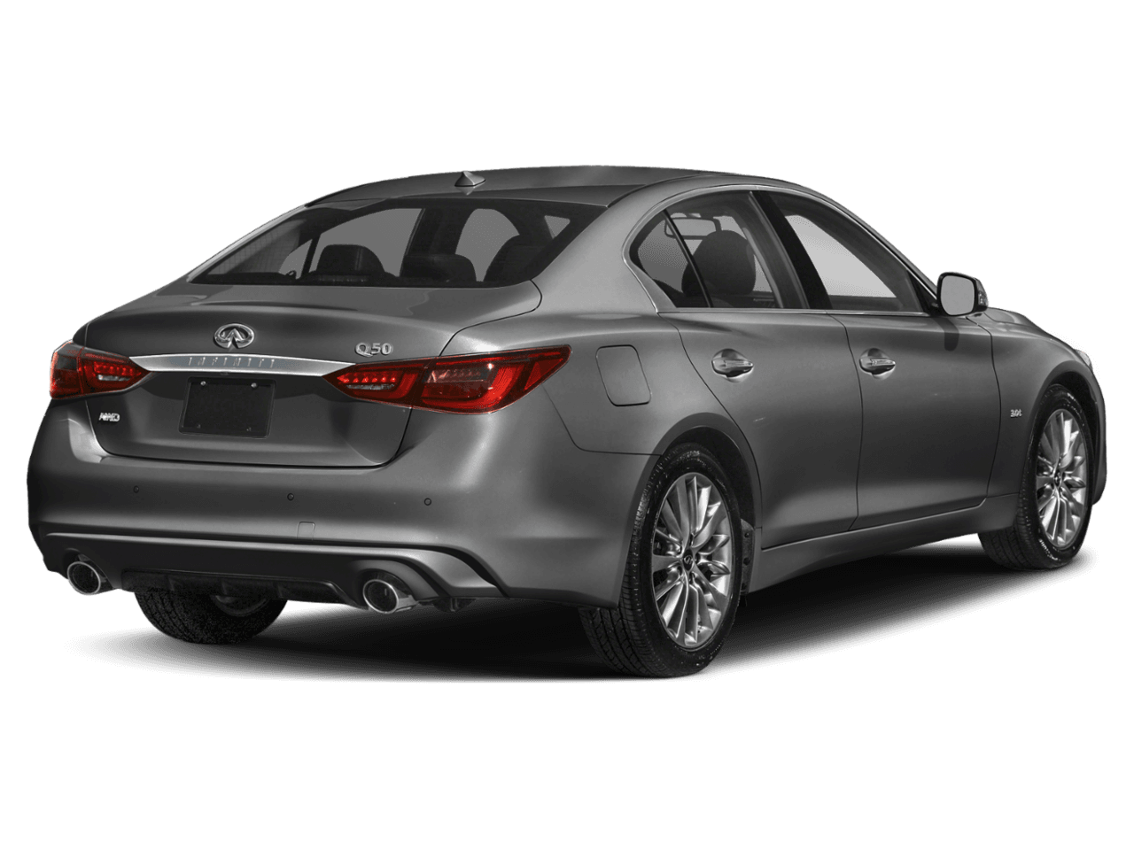 2021 INFINITI Q50 3.0t LUXE - Rear 3/4, facing to the right