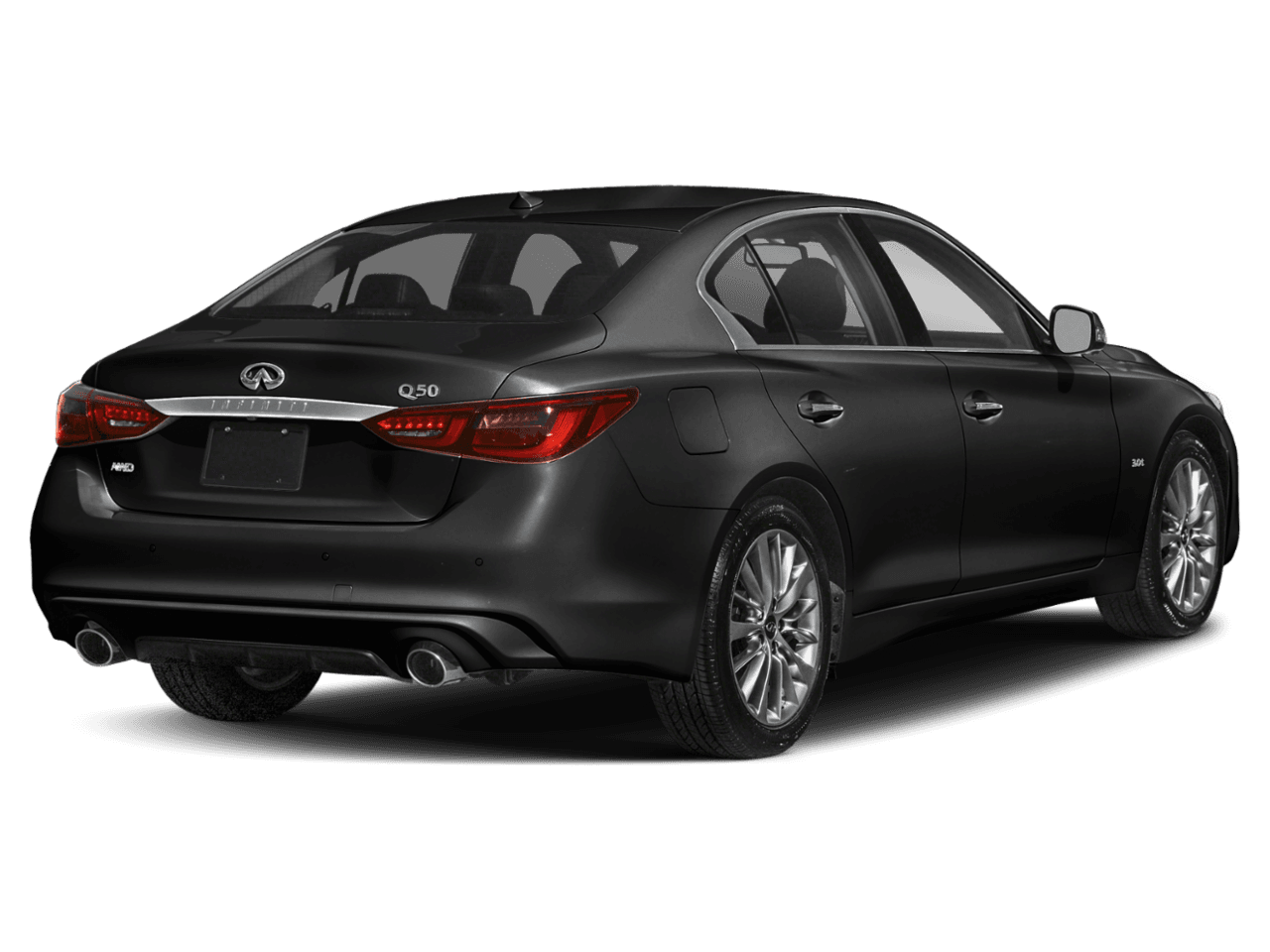 2021 INFINITI Q50 3.0t LUXE - Rear 3/4, facing to the right