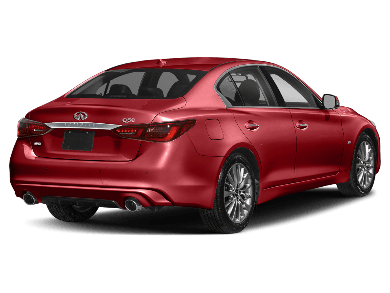 2021 INFINITI Q50 3.0t LUXE - Rear 3/4, facing to the right