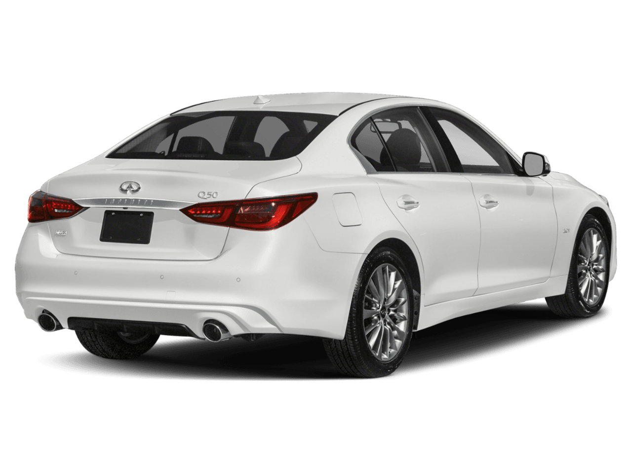 2021 INFINITI Q50 3.0t LUXE - Rear 3/4, facing to the right