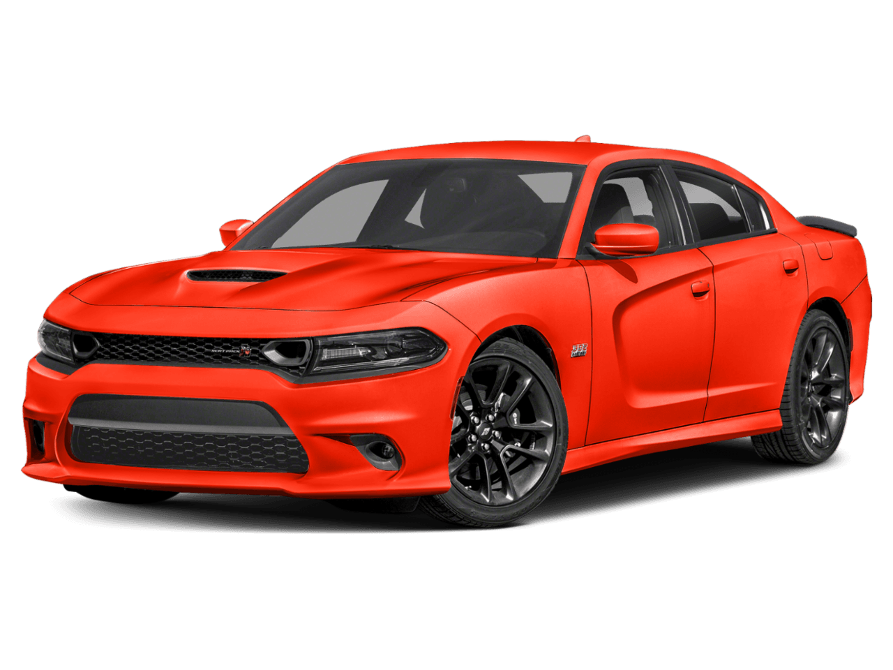 2021 Dodge Charger Scat Pack - Front 3/4, facing to the left
